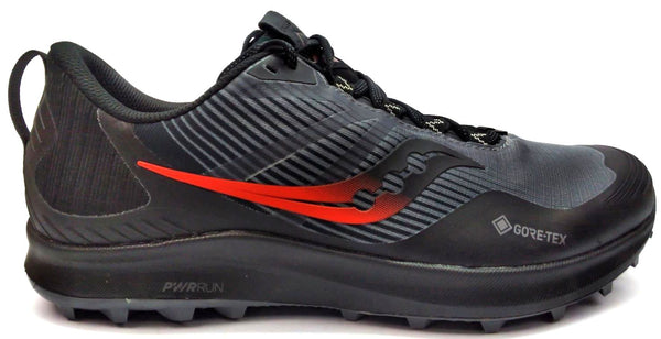 Saucony Men's Peregrine 12 Running Shoes GTX Trail PWRRUN Black Size 11.5M