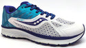 Saucony Girls Ride 10 Running Shoes Athletics FlexFilm Blue White Size 3.5M