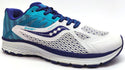 Saucony Girls Ride 10 Running Shoes Athletics FlexFilm Blue White Size 3.5M