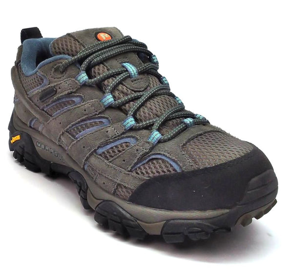 Merrell Women's Moab 2 Hiking Shoes Vibram Waterproof Lace Up Granite Size 7.5M