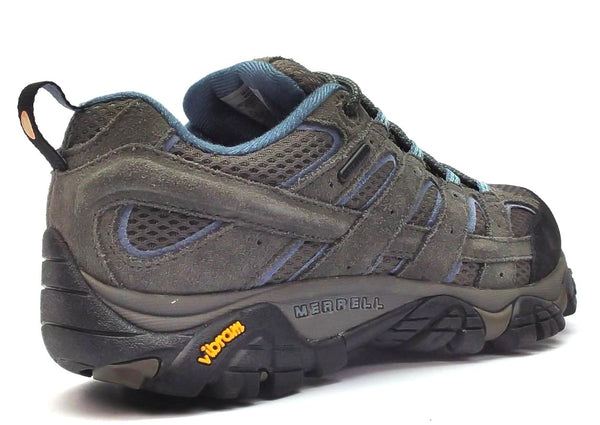 Merrell Women's Moab 2 Hiking Shoes Vibram Waterproof Lace Up Granite Size 7.5M