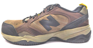 New Balance Men's 627 Steel Toe Cap Training Work Shoes Lace Up Brown 9.5D