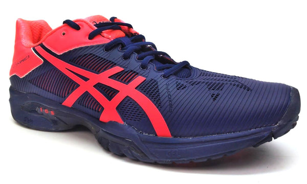 Asics Women's Speed 3 Tennis Shoes Gel-Solution Lace Up Blue Pink Size 10