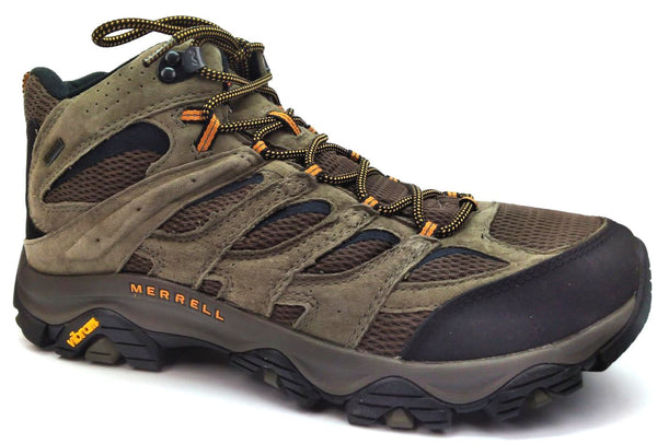 Merrell Men's Moab 3 Hiking Shoes Vibram Mid GTX Gore-Tex Walnut Brown 13W