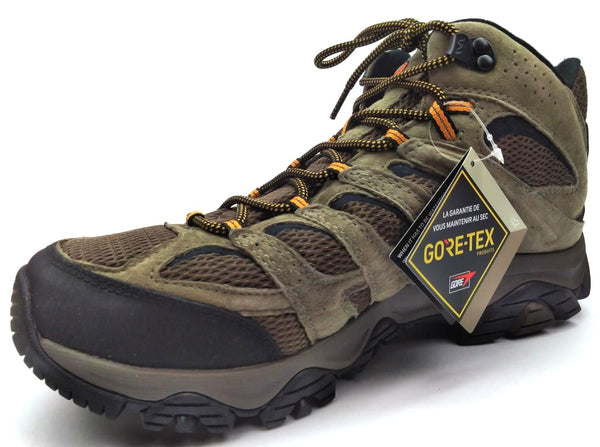 Merrell Men's Moab 3 Hiking Shoes Vibram Mid GTX Gore-Tex Walnut Brown 13W