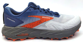 Brooks Men's Cascadia 17 Trail Adapt Running Shoes Lace-up Blue Navy Firecracker