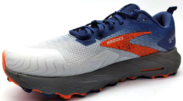 Brooks Men's Cascadia 17 Trail Adapt Running Shoes Lace-up Blue Navy Firecracker