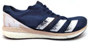 Adidas Women's Adizero Boston 8 Running Shoes Lace Up Navy Light Pink Size 9.5