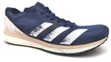Adidas Women's Adizero Boston 8 Running Shoes Lace Up Navy Light Pink Size 9.5