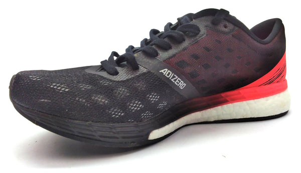 Adidas Women's Adizero Boston 9 Running Shoes Lace Up Black Pink Size 8.5