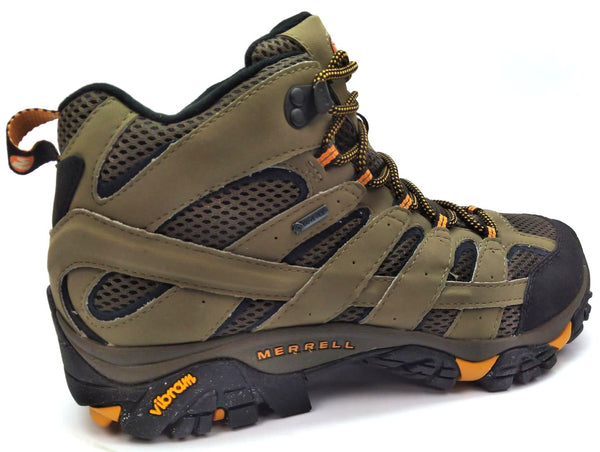 Merrell Men's Moab 2 Mid GTX Hiking Boots GORE-TEX Vibram Walnut Size 9 M