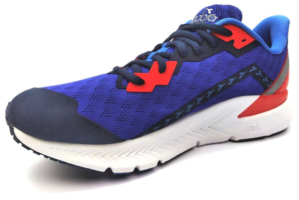 Diadora Mythos Blushield Volo 3 Men's Running Shoes Lightweight Red Blue 9.5