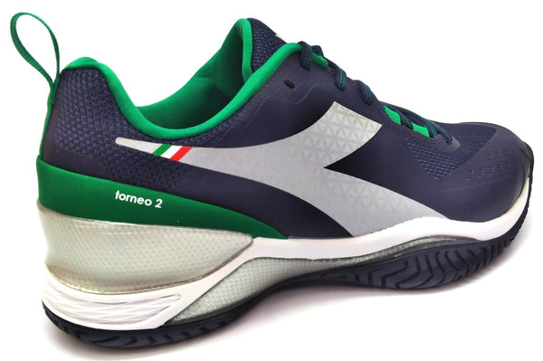 Diadora Men's Blueshield Tennis Shoes Sneakers Torneo 2 AG Lace-up