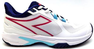 Buy white-blue-pink Diadora Women's Trofeo 2 W AG Pickleball Shoes Lace-up Breathable Comfort