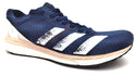 Adidas Women's Adizero Boston 8 Running Shoes Lace Up Navy Light Pink Size 9.5