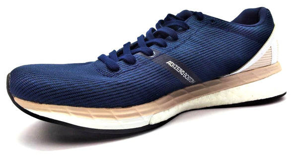 Adidas Women's Adizero Boston 8 Running Shoes Lace Up Navy Light Pink Size 9.5