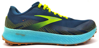 Brooks Men's Catamount Trail Running Shoes Lace Up Neon Green Blue Size 11.5D