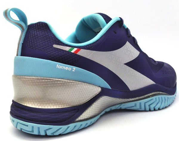 Diadora Women's Blushield Torneo 2 AG Tennis Shoes Lace-up Lightweight Comfort