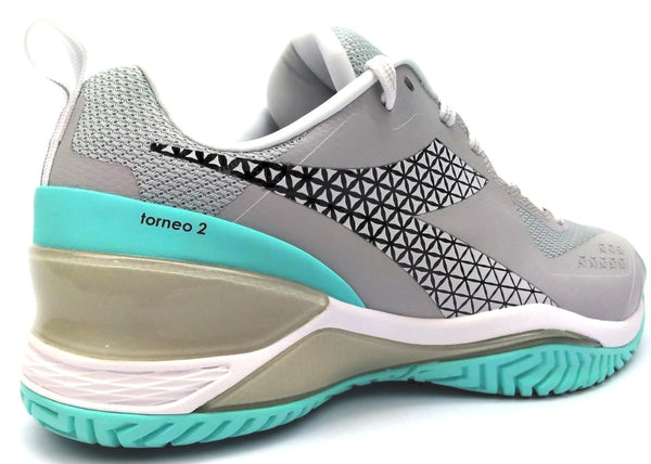 Diadora Women's Blushield Torneo 2 AG Tennis Shoes Lace-up Lightweight Comfort