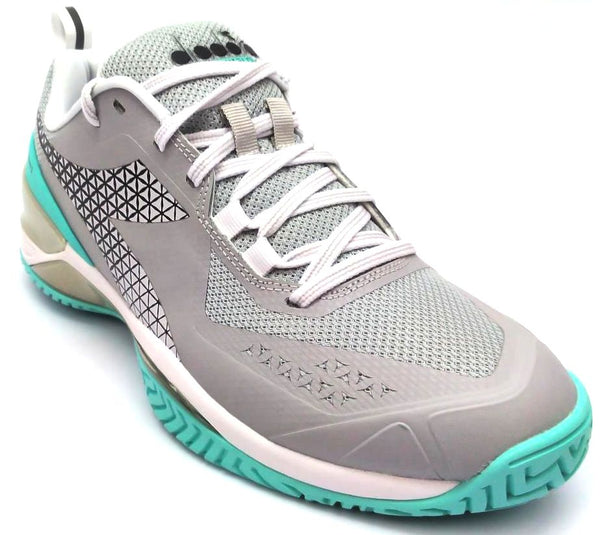 Diadora Women's Blushield Torneo 2 AG Tennis Shoes Lace-up Lightweight Comfort