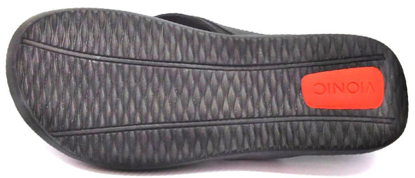 Vionic Men's Tide Sandals Leather Toe Post Flip-flop Slip-on Durable Comfort