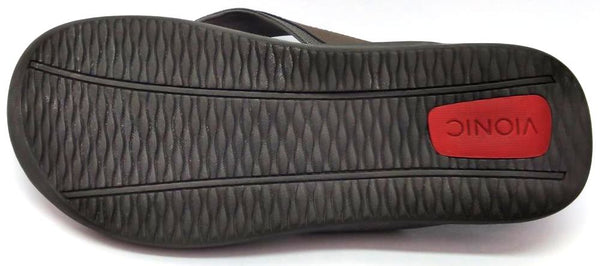 Vionic Men's Tide Sandals Leather Toe Post Flip-flop Slip-on Durable Comfort
