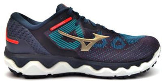 Buy brown-blue-white Mizuno Men&#39;s Wave Horizon 5 Running Shoes Lace-up Lightweight Comfort