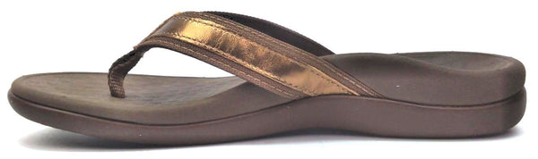 Vionic Women's Tide II Sandals Orthotic Leather Flip Flop Toe-Post Comfort
