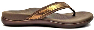 Vionic Women's Tide II Sandals Orthotic Leather Flip Flop Toe-Post Comfort