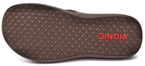 Vionic Women's Tide II Sandals Orthotic Leather Flip Flop Toe-Post Comfort