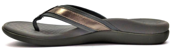 Vionic Women's Tide II Sandals Orthotic Leather Flip Flop Toe-Post Comfort