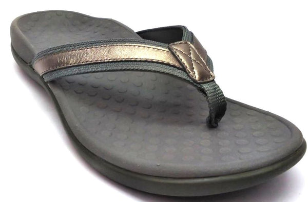 Vionic Women's Tide II Sandals Orthotic Leather Flip Flop Toe-Post Comfort