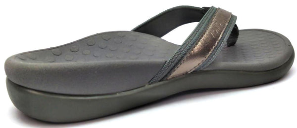 Vionic Women's Tide II Sandals Orthotic Leather Flip Flop Toe-Post Comfort