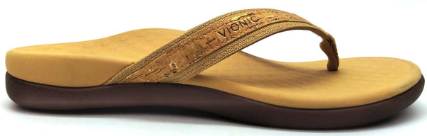 Vionic Women's Tide II Sandals Orthotic Leather Flip Flop Toe-Post Comfort