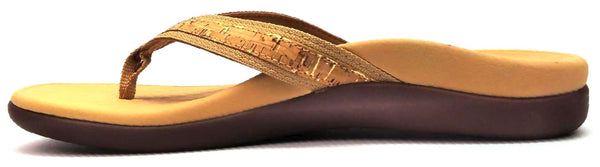 Vionic Women's Tide II Sandals Orthotic Leather Flip Flop Toe-Post Comfort