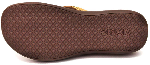 Vionic Women's Tide II Sandals Orthotic Leather Flip Flop Toe-Post Comfort