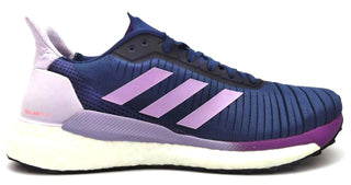 Adidas Women's Solar Glide 19 Running Shoes Lace Up Blue Purple White Size 9.5