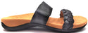 Vionic Women's Jeanne Sandals Slide Leather Arch-Supportive Adjustable Flip Flop