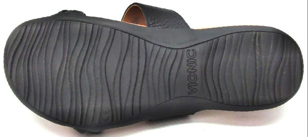 Vionic Women's Jeanne Sandals Slide Leather Arch-Supportive Adjustable Flip Flop