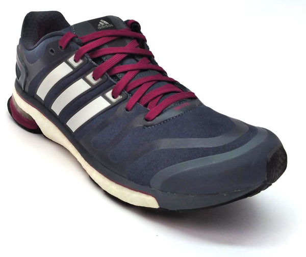 Adidas Women's Adistar Boost Running Shoes Grey White Burgundy Size 10.5