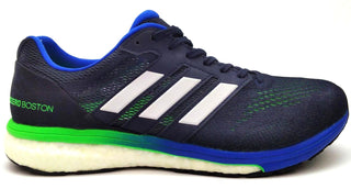 Adidas Men's AdiZero Boston 7 Running Shoes Lace Up Blue Black Green Size 9.5