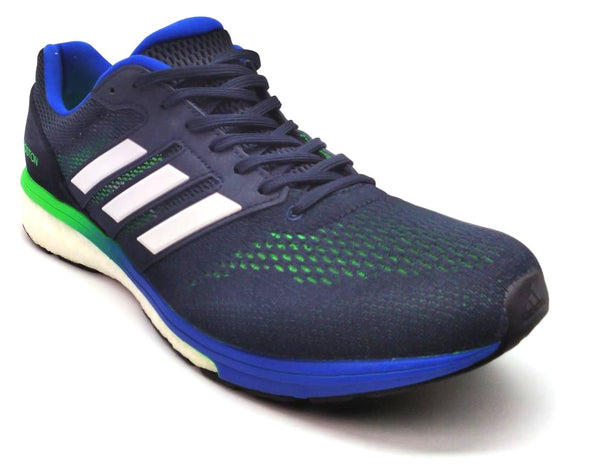 Adidas Men's AdiZero Boston 7 Running Shoes Lace Up Blue Black Green Size 9.5