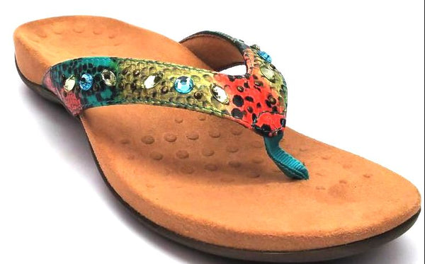 Vionic Women's Lucia Sandals Thong Slide Orthotic Flip Flop Toe-Post Comfort