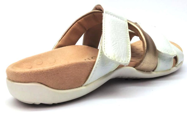 Vionic Women's Hadlie Slide Sandals Orthotic Patent Wedge Comfort Lightweight
