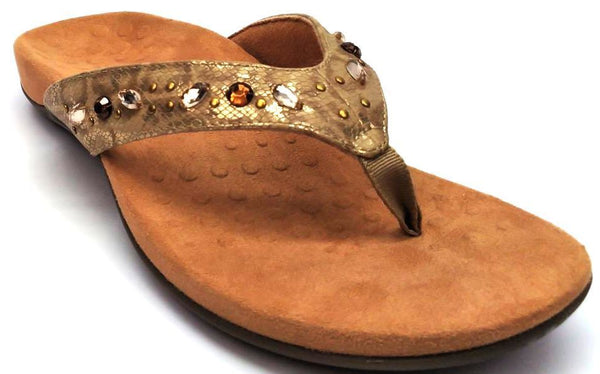 Vionic Women's Lucia Sandals Thong Slide Orthotic Flip Flop Toe-Post Comfort