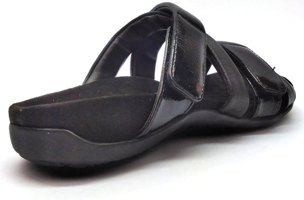 Vionic Women's Hadlie Slide Sandals Orthotic Patent Wedge Comfort Lightweight