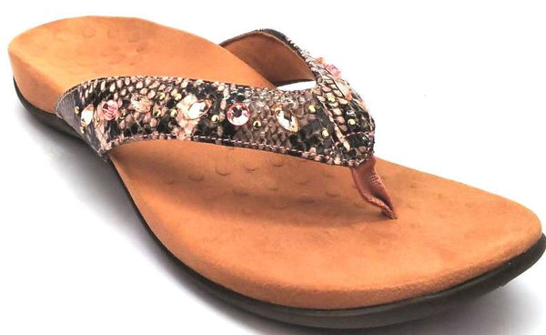 Vionic Women's Lucia Sandals Thong Slide Orthotic Flip Flop Toe-Post Comfort