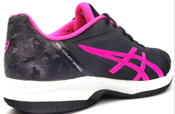 ASICS Women's Gel-Court Speed Running Shoes Lace-up Black Hot Pink White Size 11