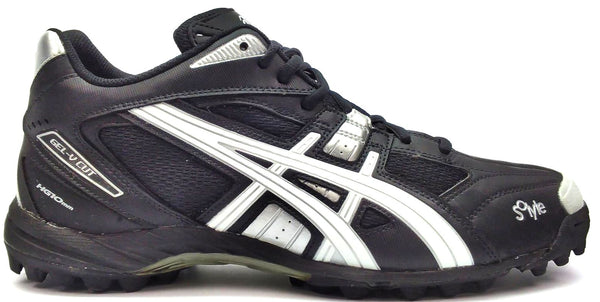 ASICS Women's Gel-V Cut MT Turf Hockey Cleats Black White Silver Size 11