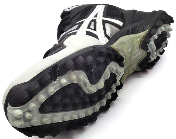 ASICS Women's Gel-V Cut MT Turf Hockey Cleats Black White Silver Size 11